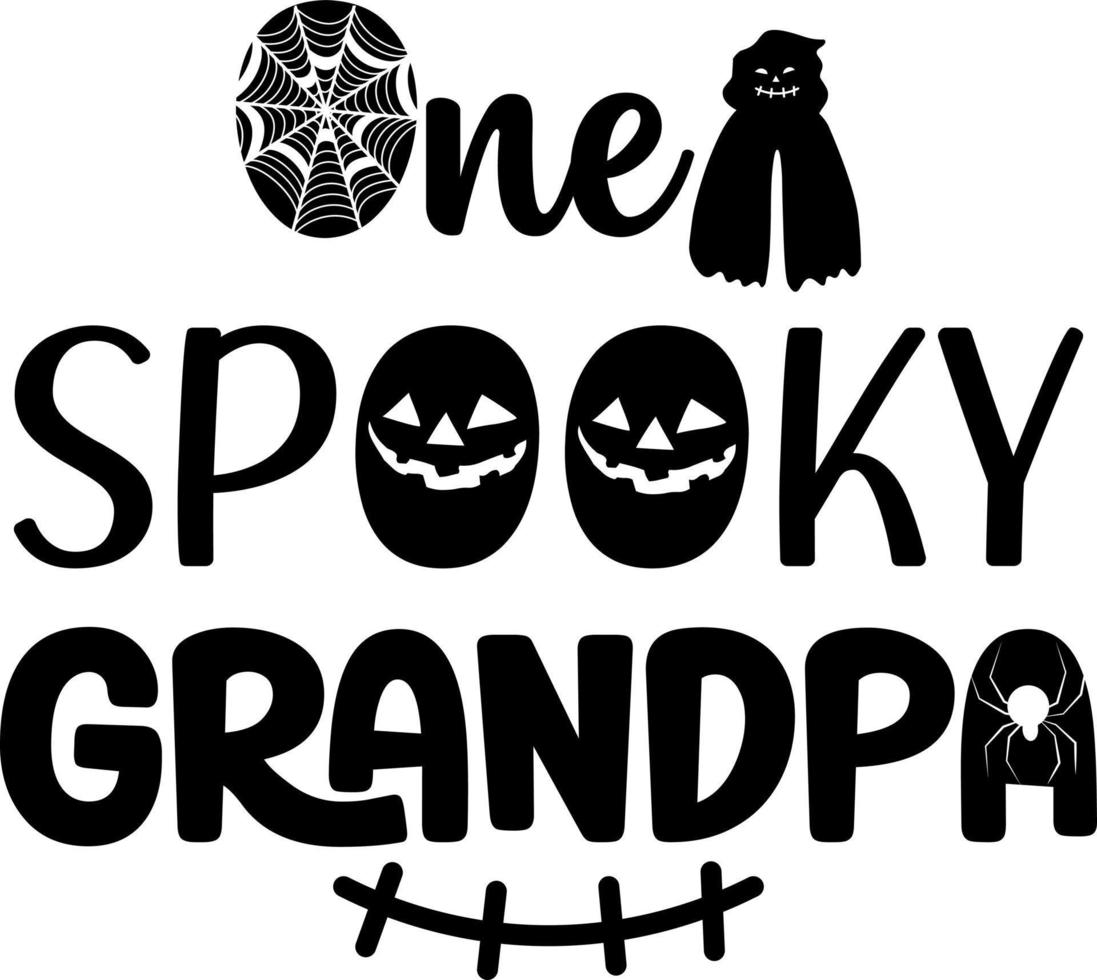 Halloween. One Spooky Grandpa vector