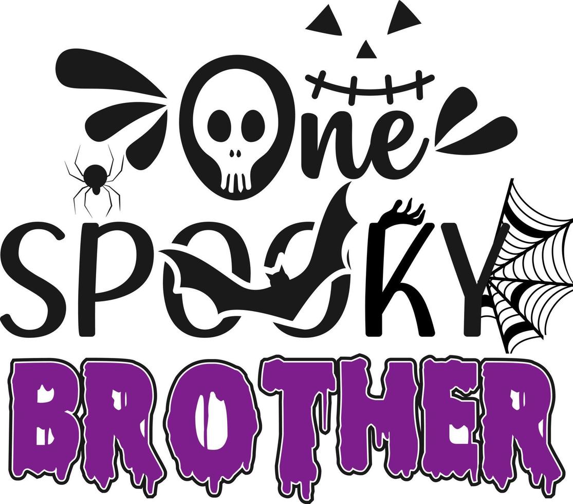 Halloween. One Spooky Brother vector