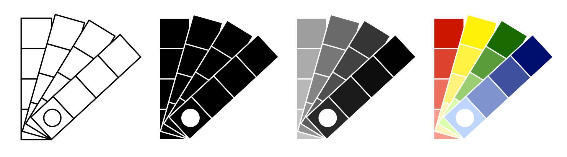 Color palette for car painting. Accurate color matching before painting the car in workshop. Vector