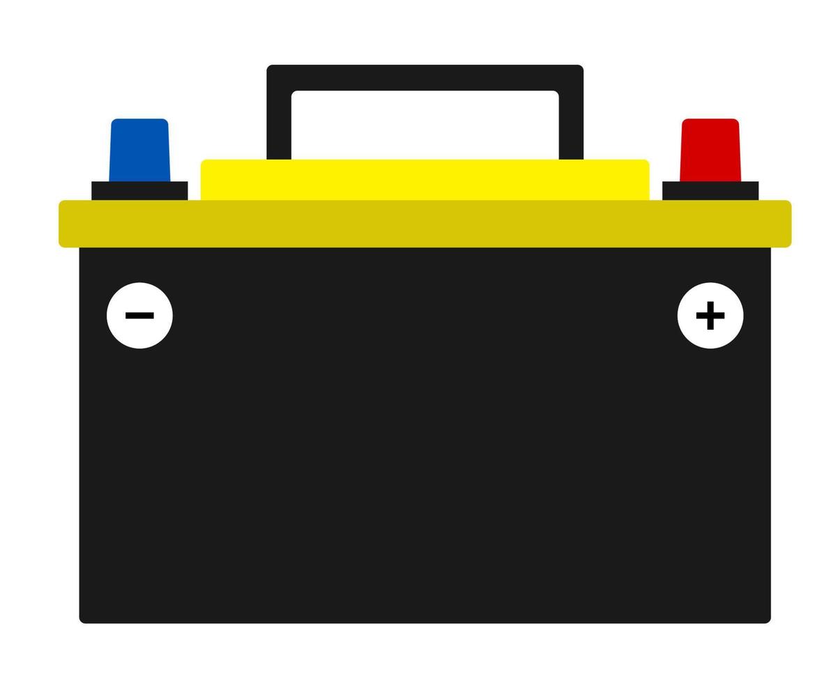 car battery icon in flat style. Maintaining battery power. Maintenance in a car repair shop. Vector