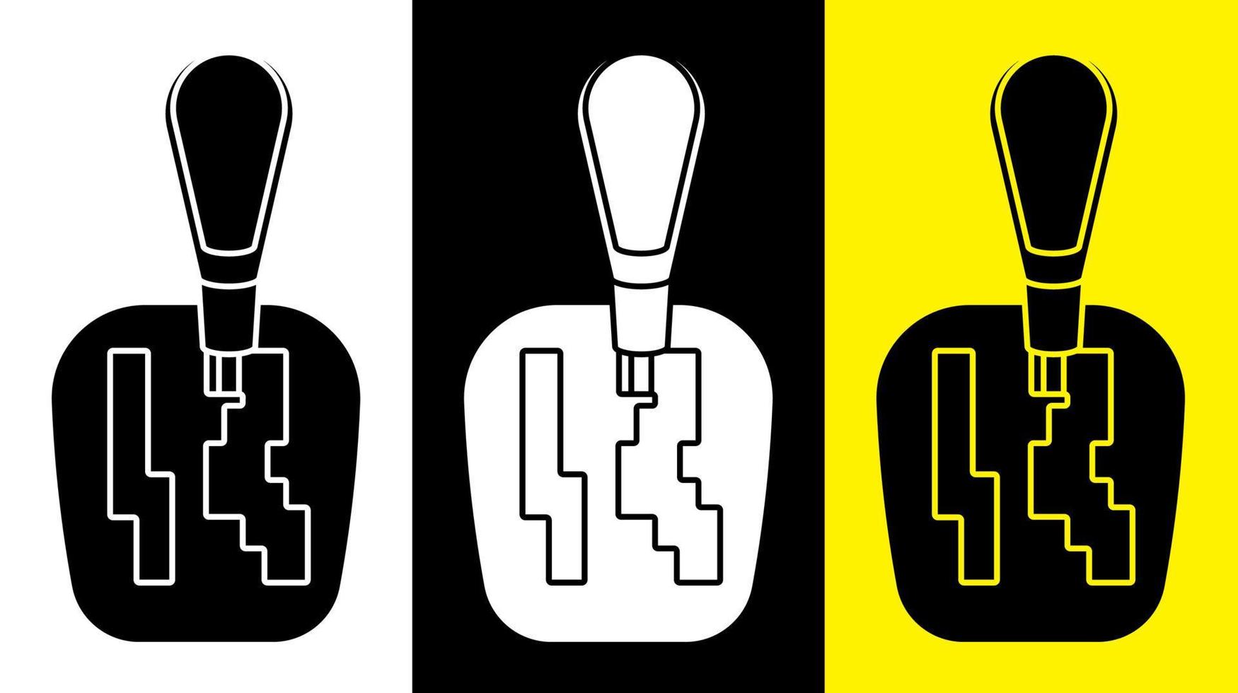 Lever for automatic gearbox. Car gearbox, transmission repair in service center. Vector in flat style