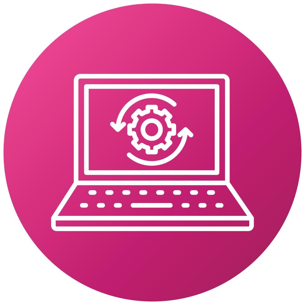 Upgrade Laptop Icon Style vector
