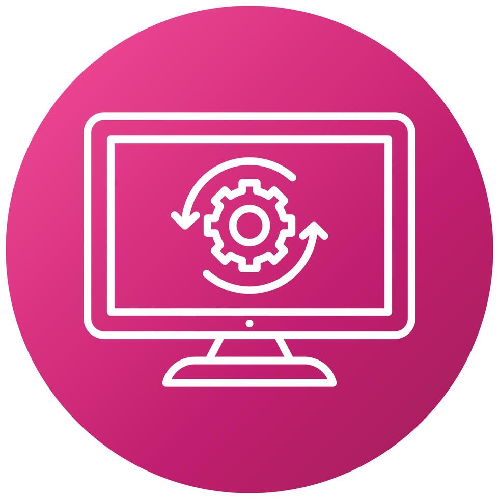 Upgrade Desktop Icon Style vector