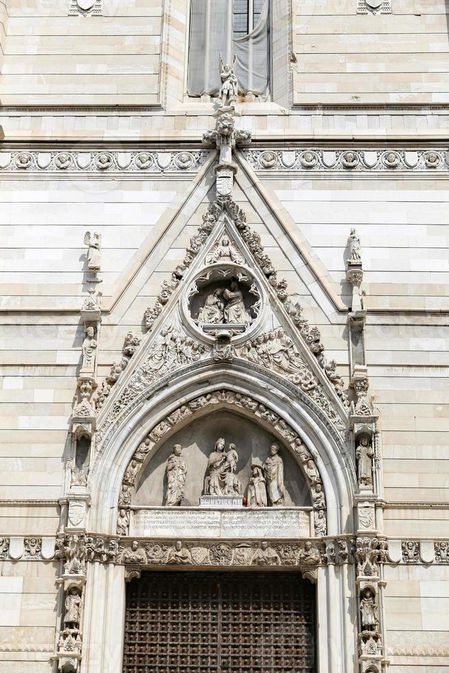 Facade of Naples Cathedral in Naples, Italy photo