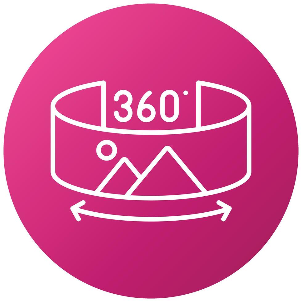 360 Degree Photo Icon Style vector