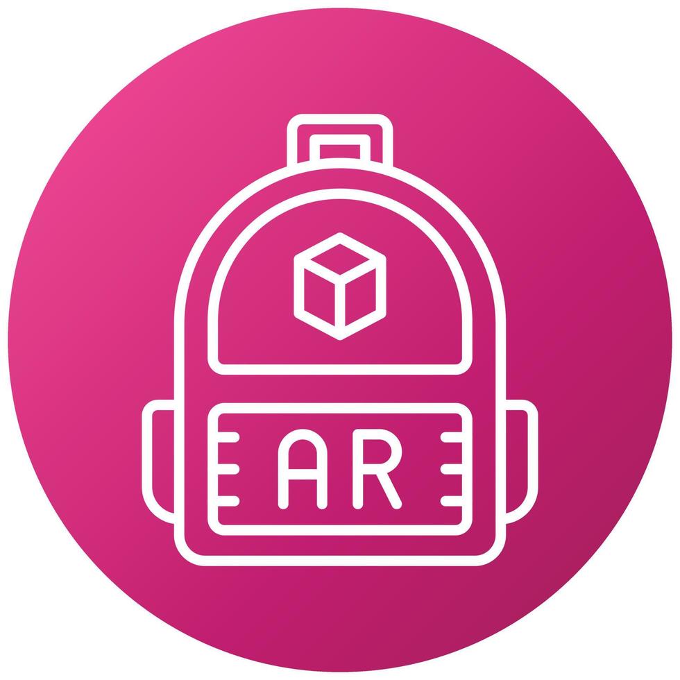 Ar Backpack Icon Style vector