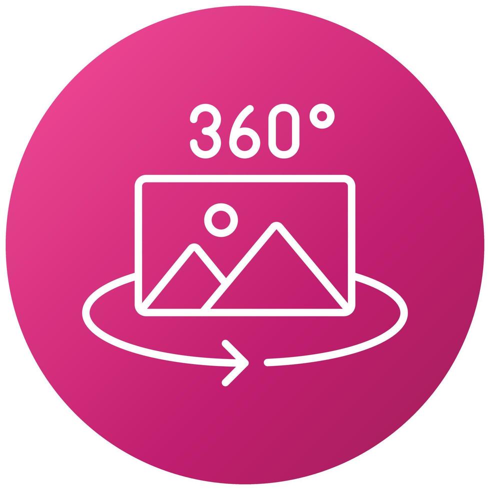 360 Image Icon Style vector