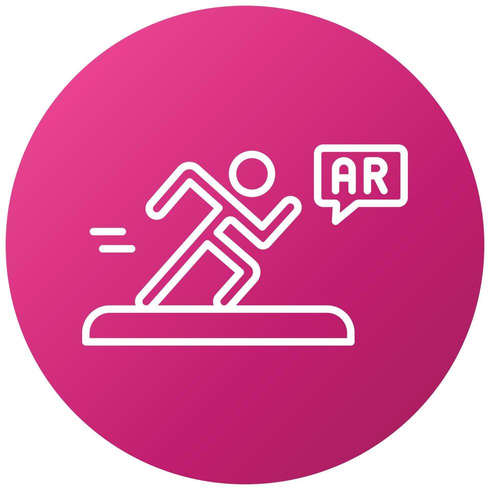 Ar Running Game Icon Style vector