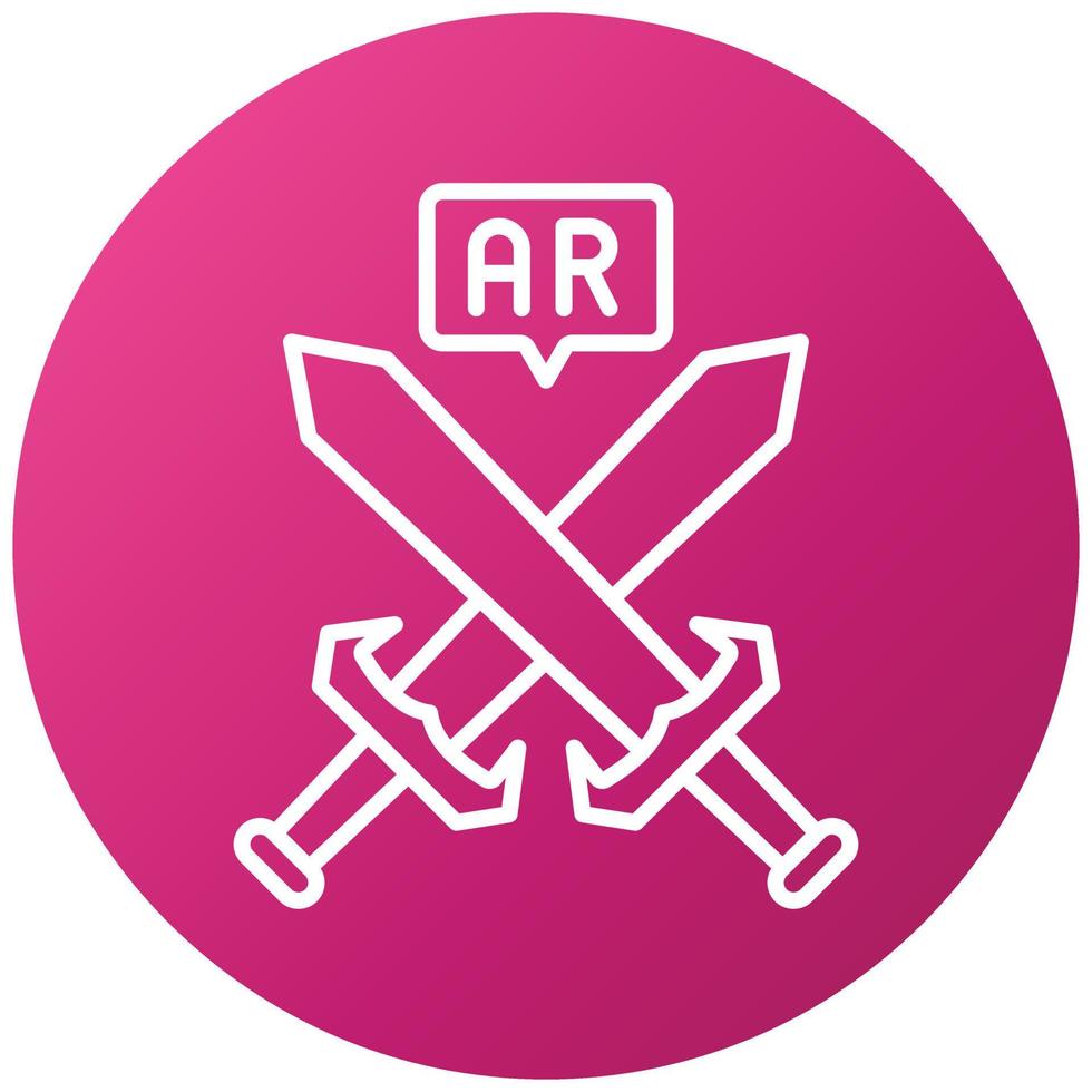 Ar Sword Fight Icon Style vector