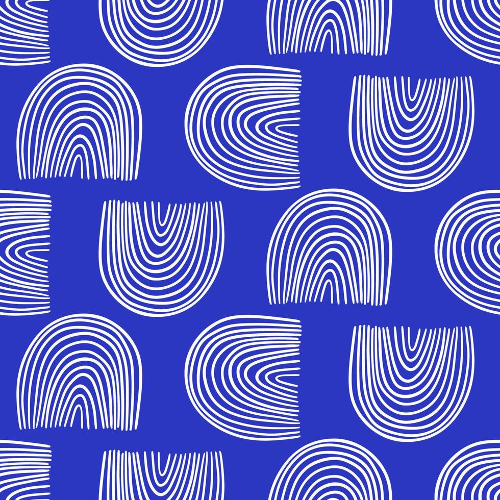 Abstract geometry creative seamless pattern blue texture vector