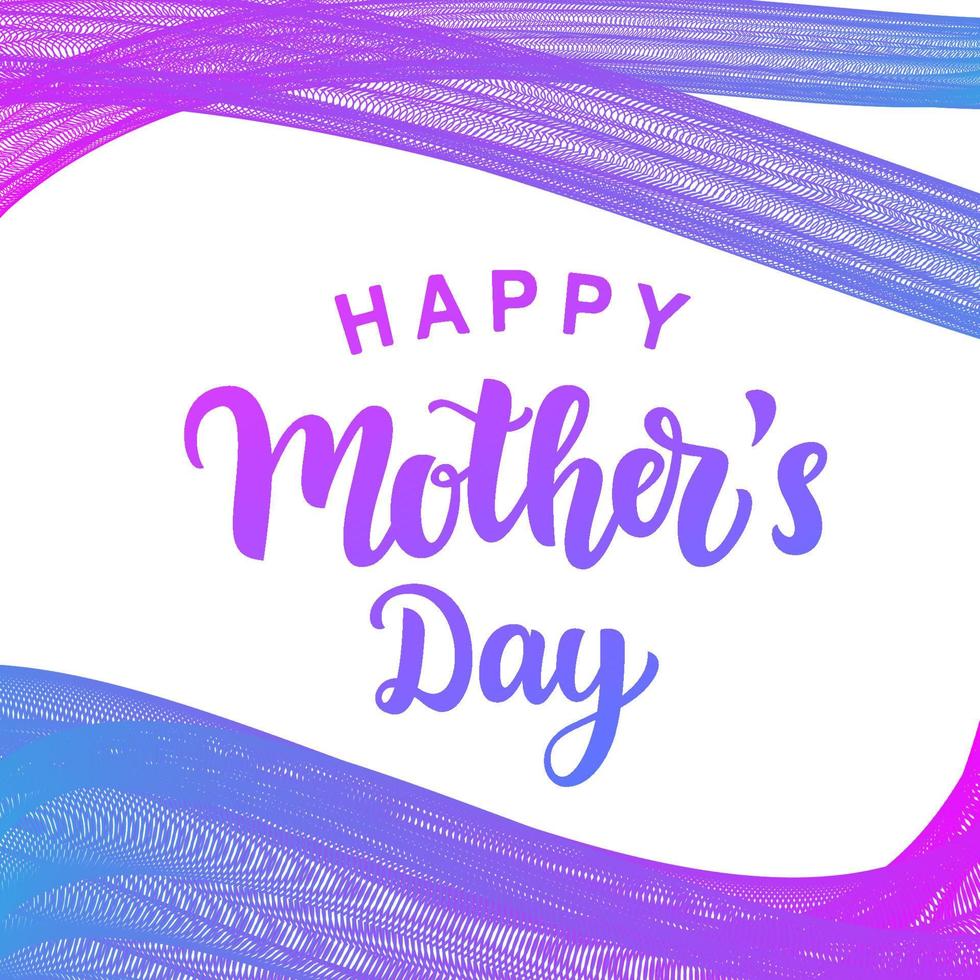 Happy Mothers Day typography greeting card template vector