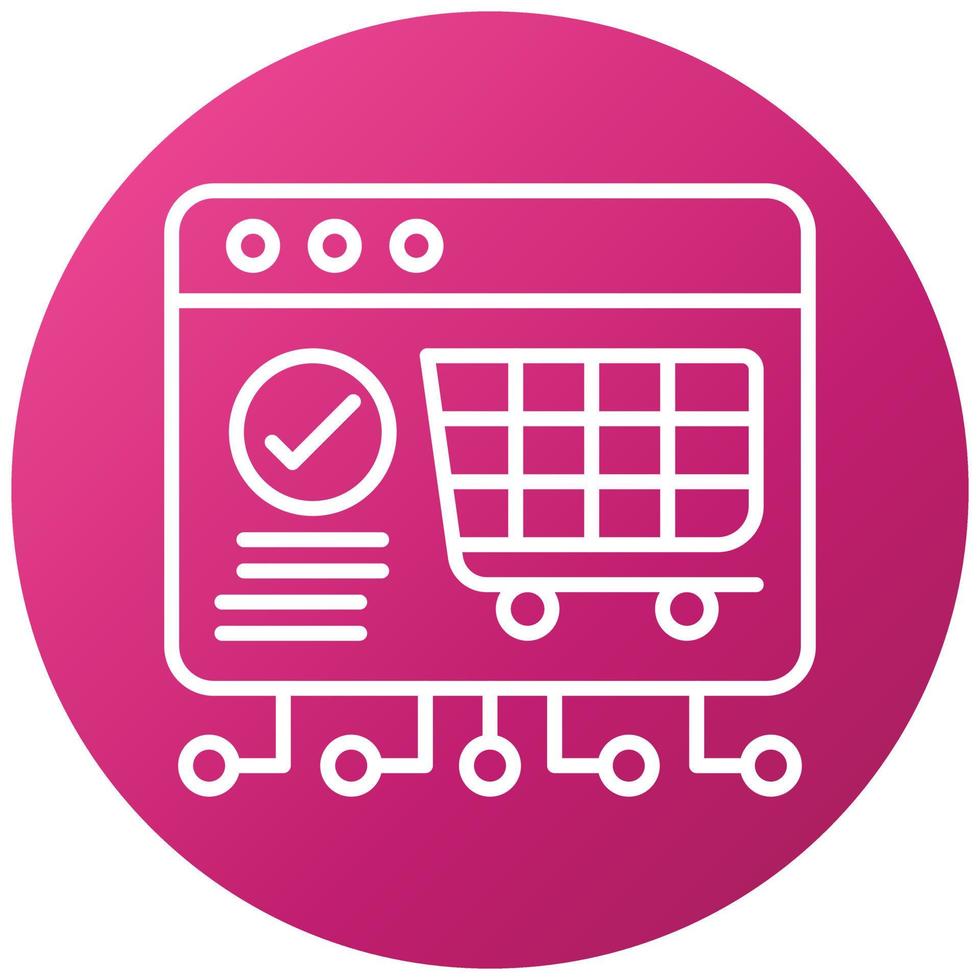 Ecommerce Platform Development Icon Style vector