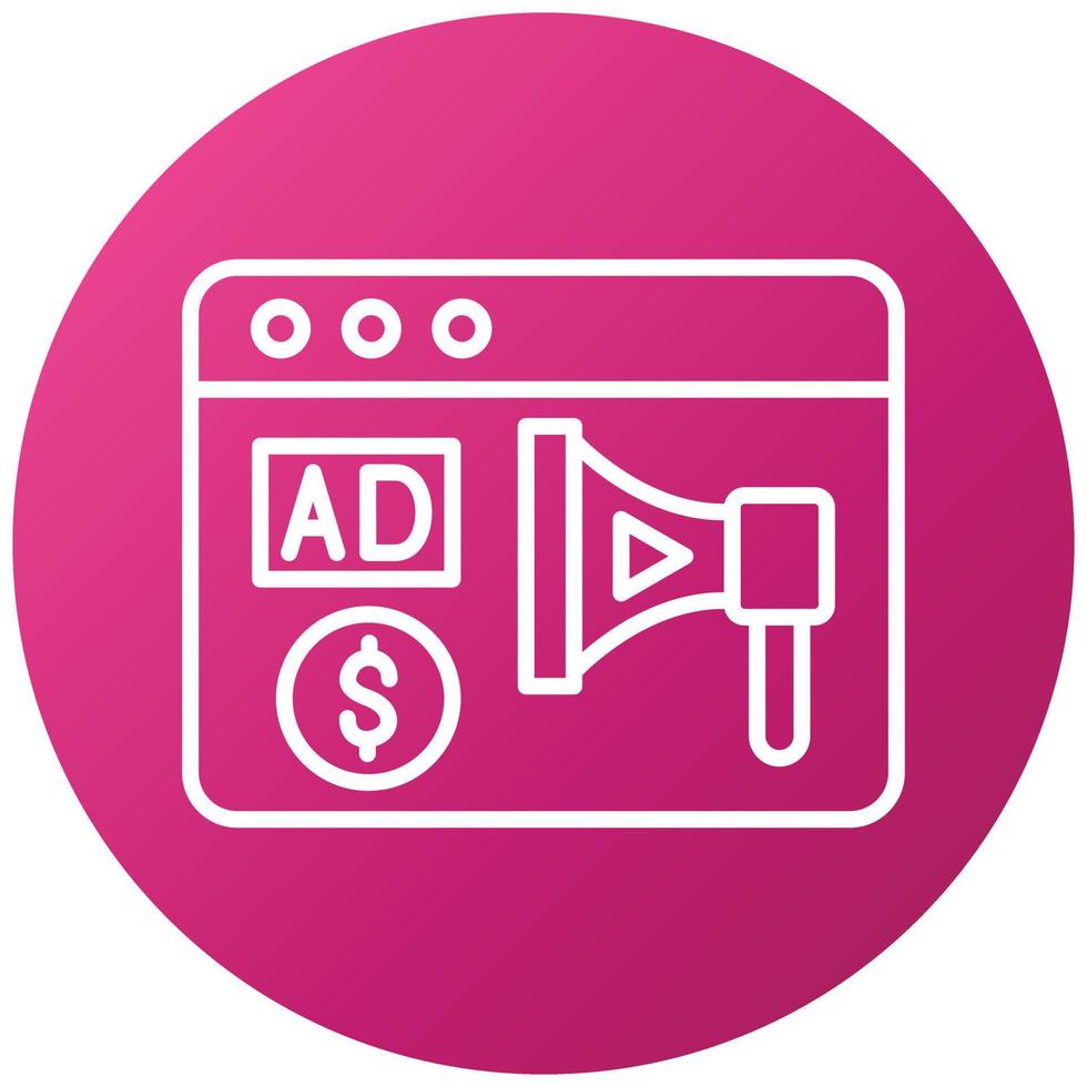 Programmatic Media Buy Icon Style vector