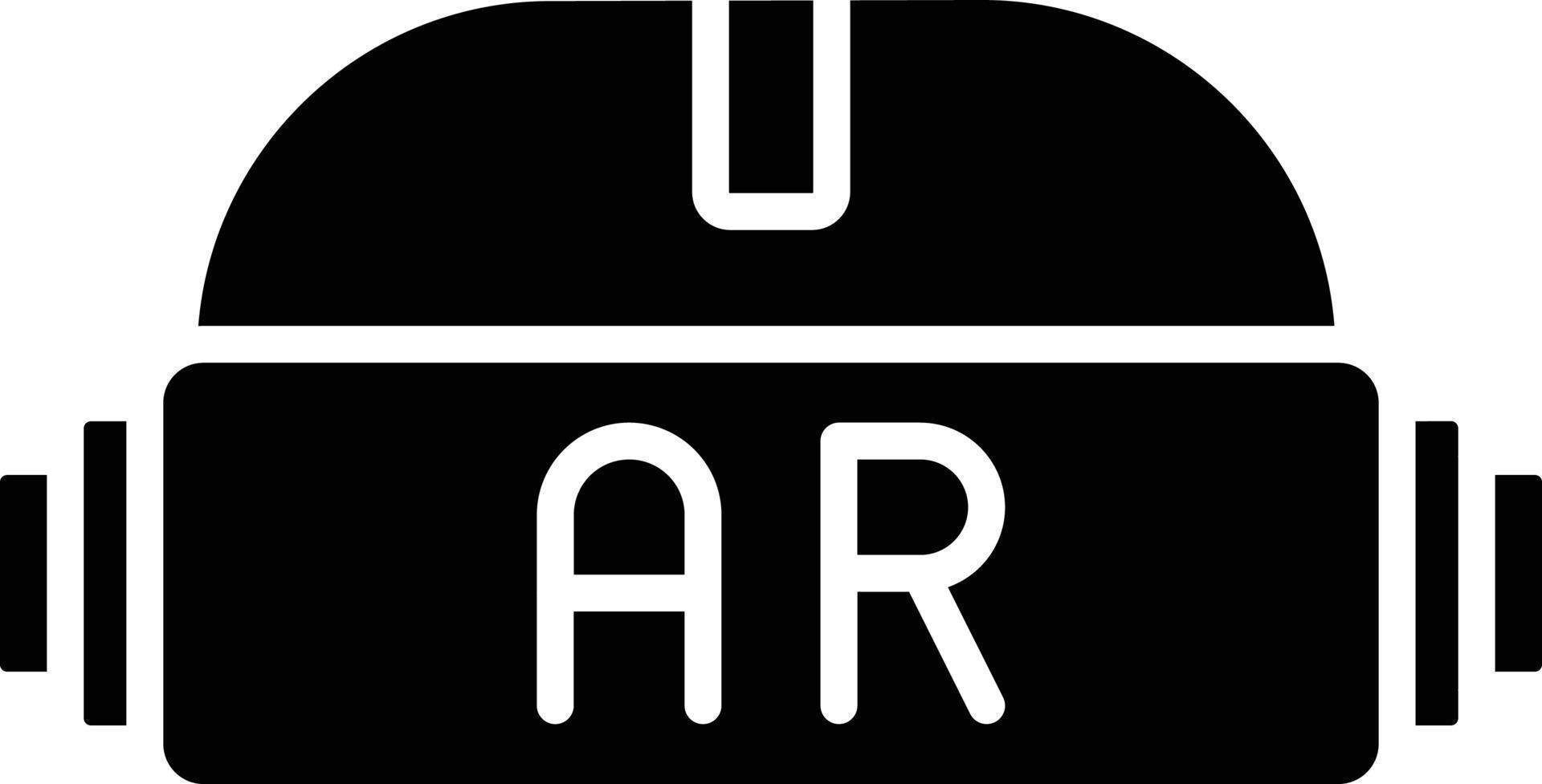 Ar Helmet Icon Style vector