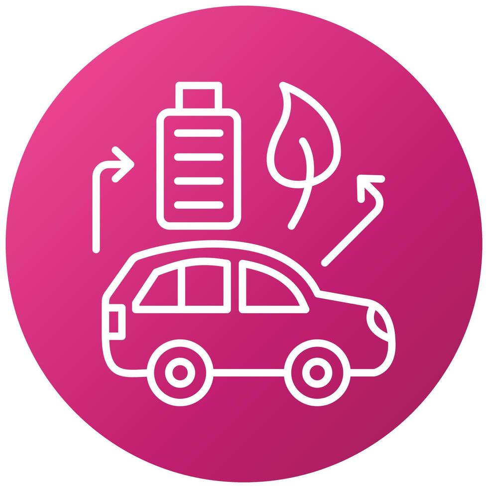 Hybrid Vehicle Icon Style vector
