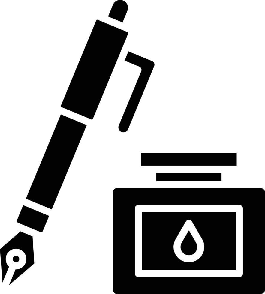 Pen And Ink Icon Style vector