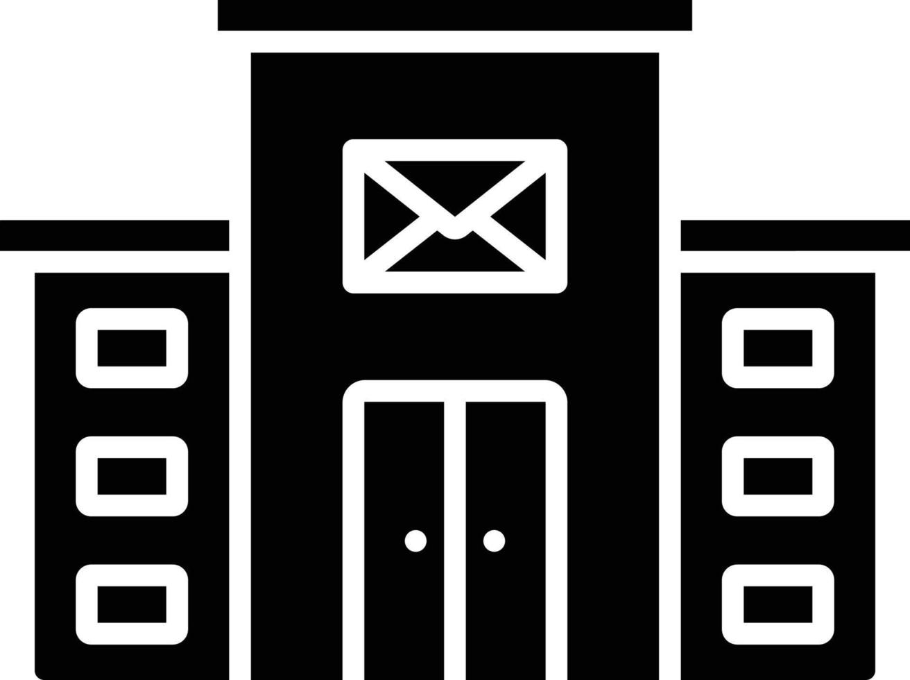 Post Office Building Icon Style vector