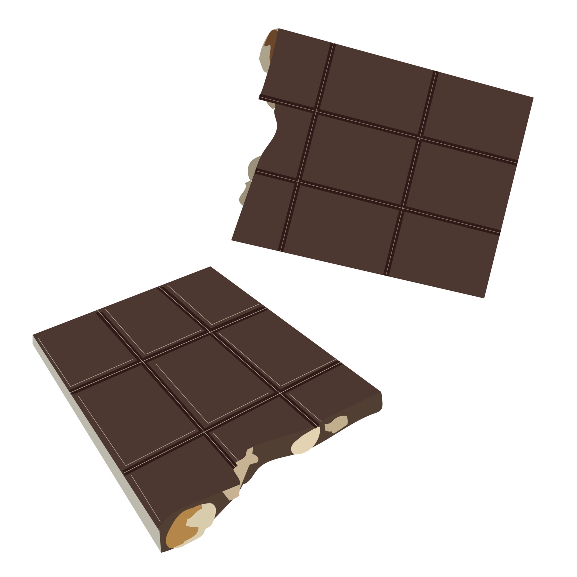 Broken chocolate. Vector illustration. 9356120 Vector Art at Vecteezy