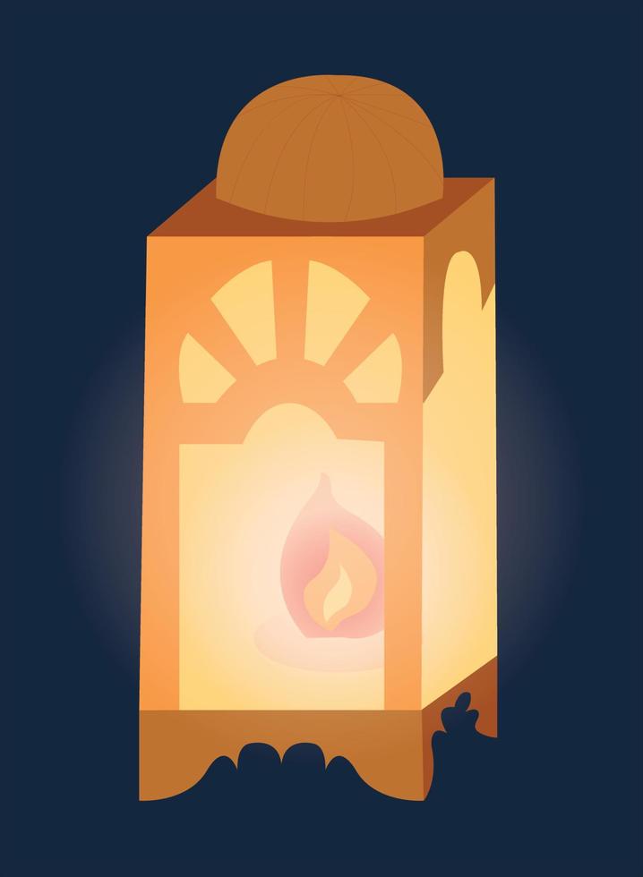 Eastern lantern. Decoration. Vector illustration.