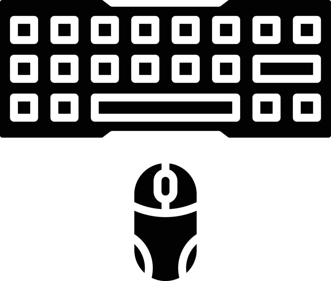 Gaming Keyboard And Mouse Icon Style vector