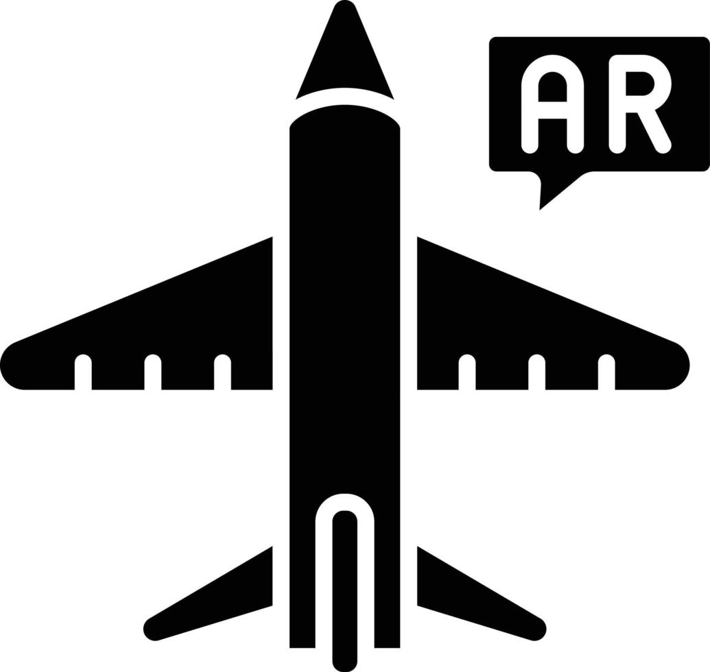 estilo de icono de entrenamiento de vuelo ar vector