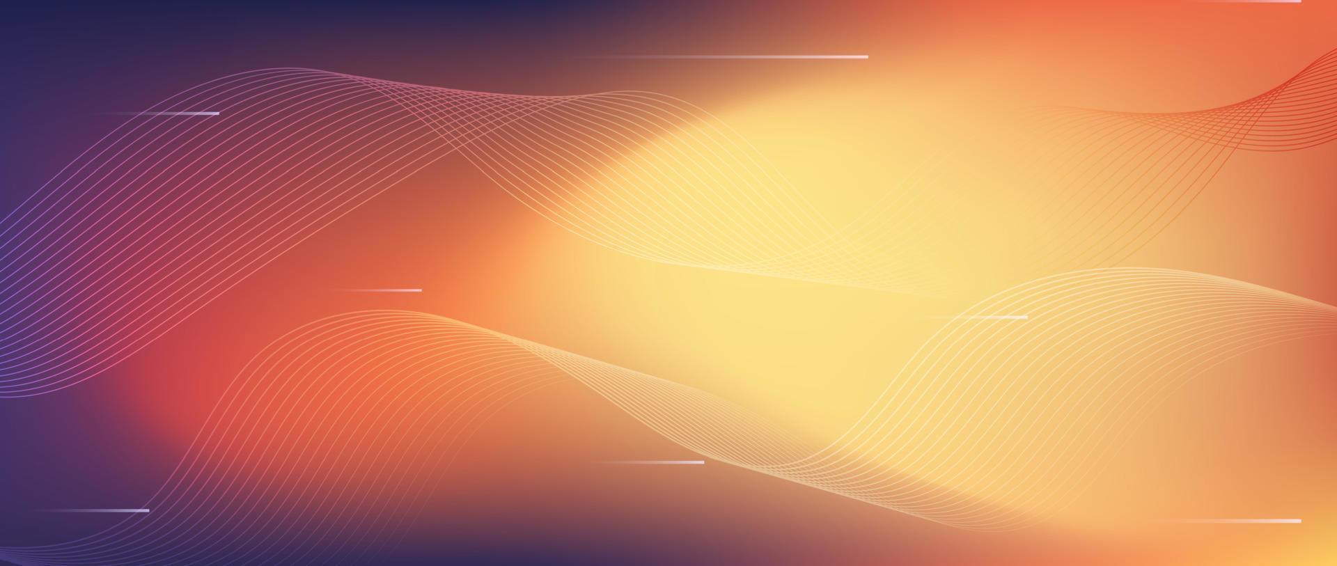 Gradient background with wavy lines vector