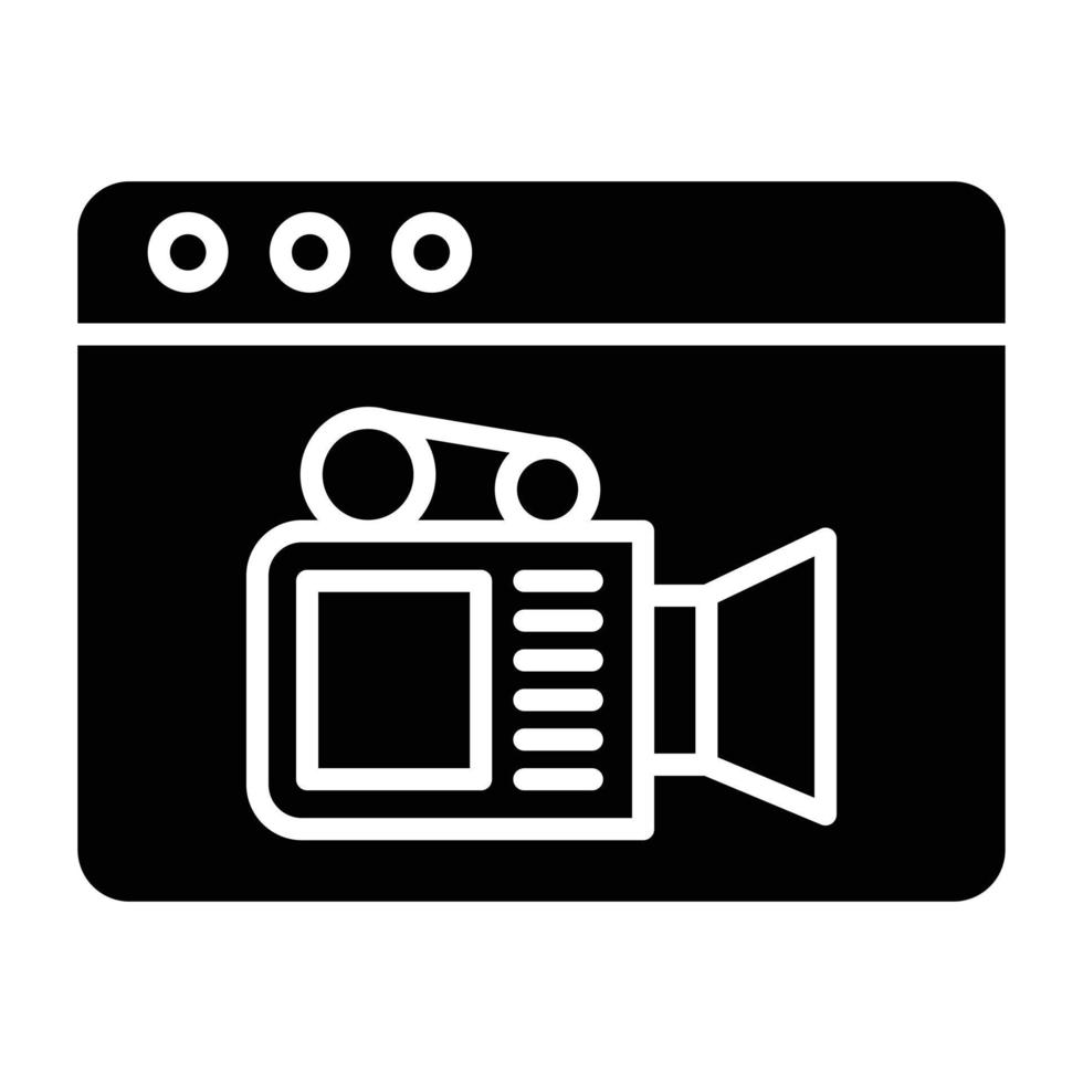 estilo de icono de producción de video vector