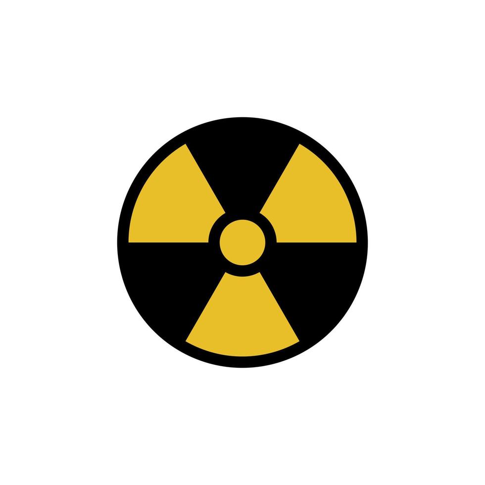 nuclear sign symbol isolated on white background. vector
