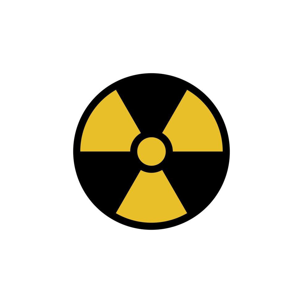 símbolo de signo nuclear aislado sobre fondo blanco. vector