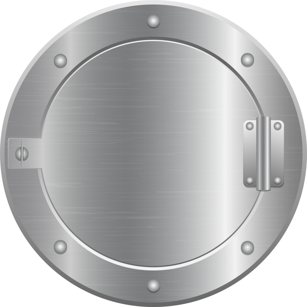 Metallic porthole clipart design illustration png