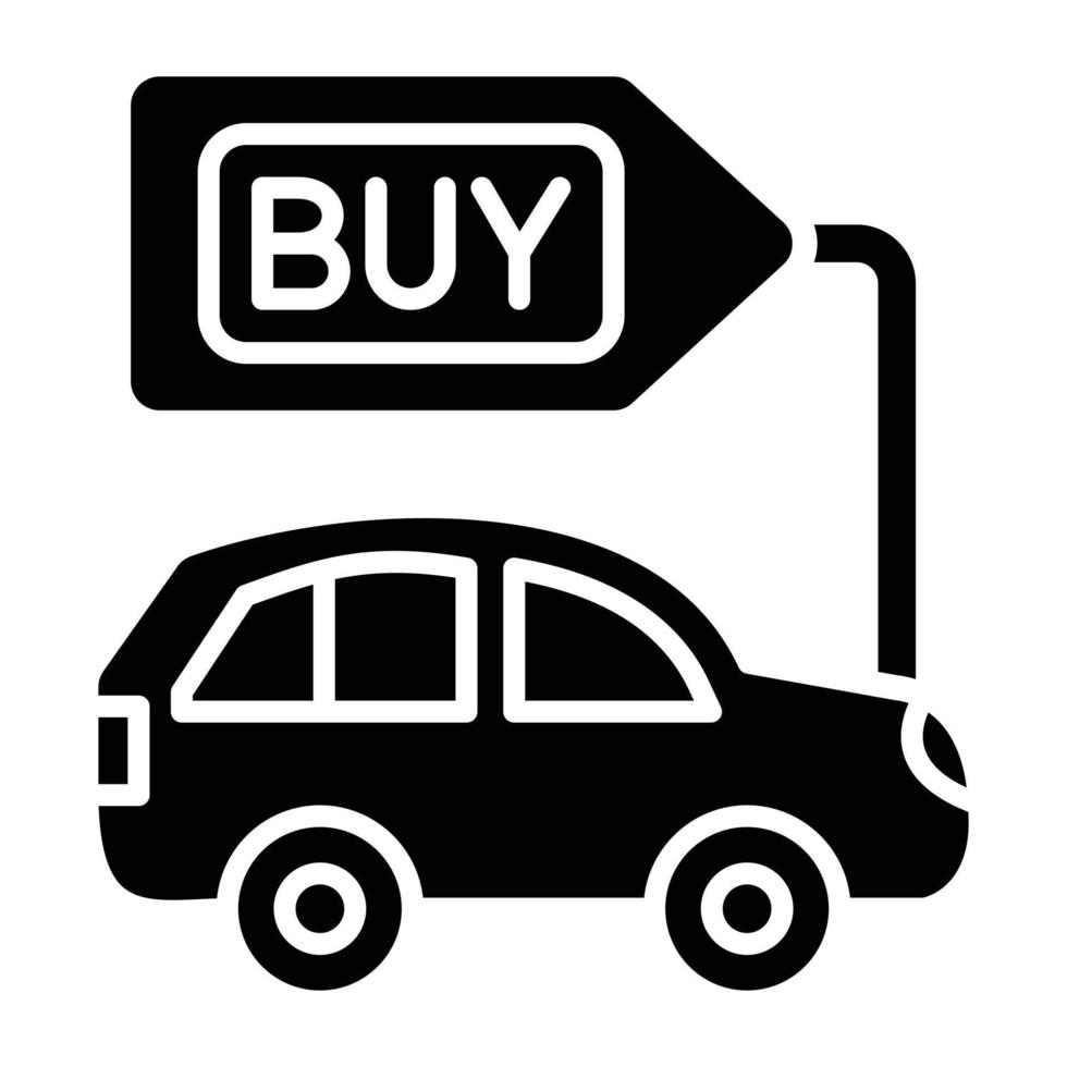 Buy a Car Icon Style vector