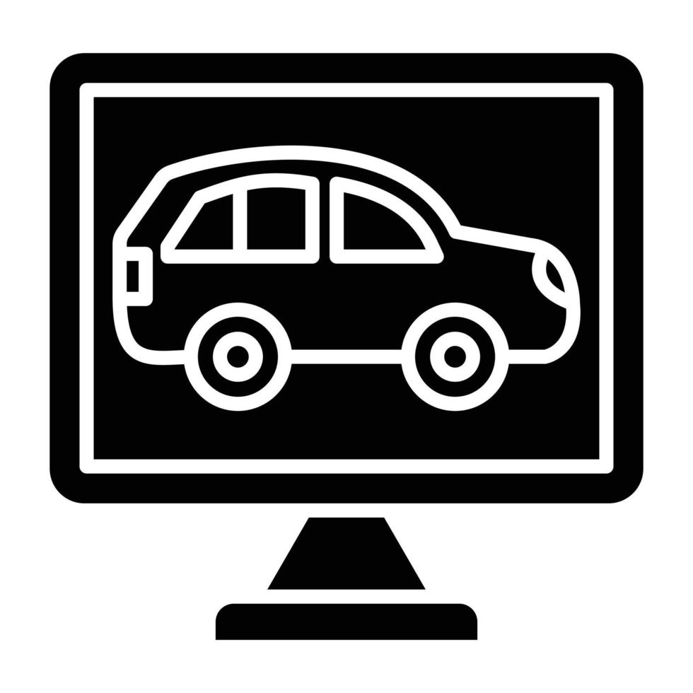 estilo de icono de especiales de coche vector