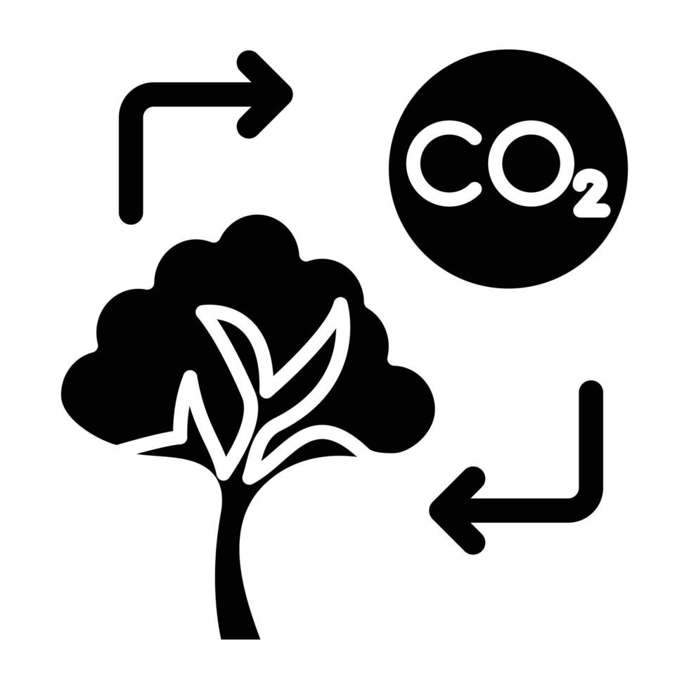 Carbon Footprint Icon Style vector