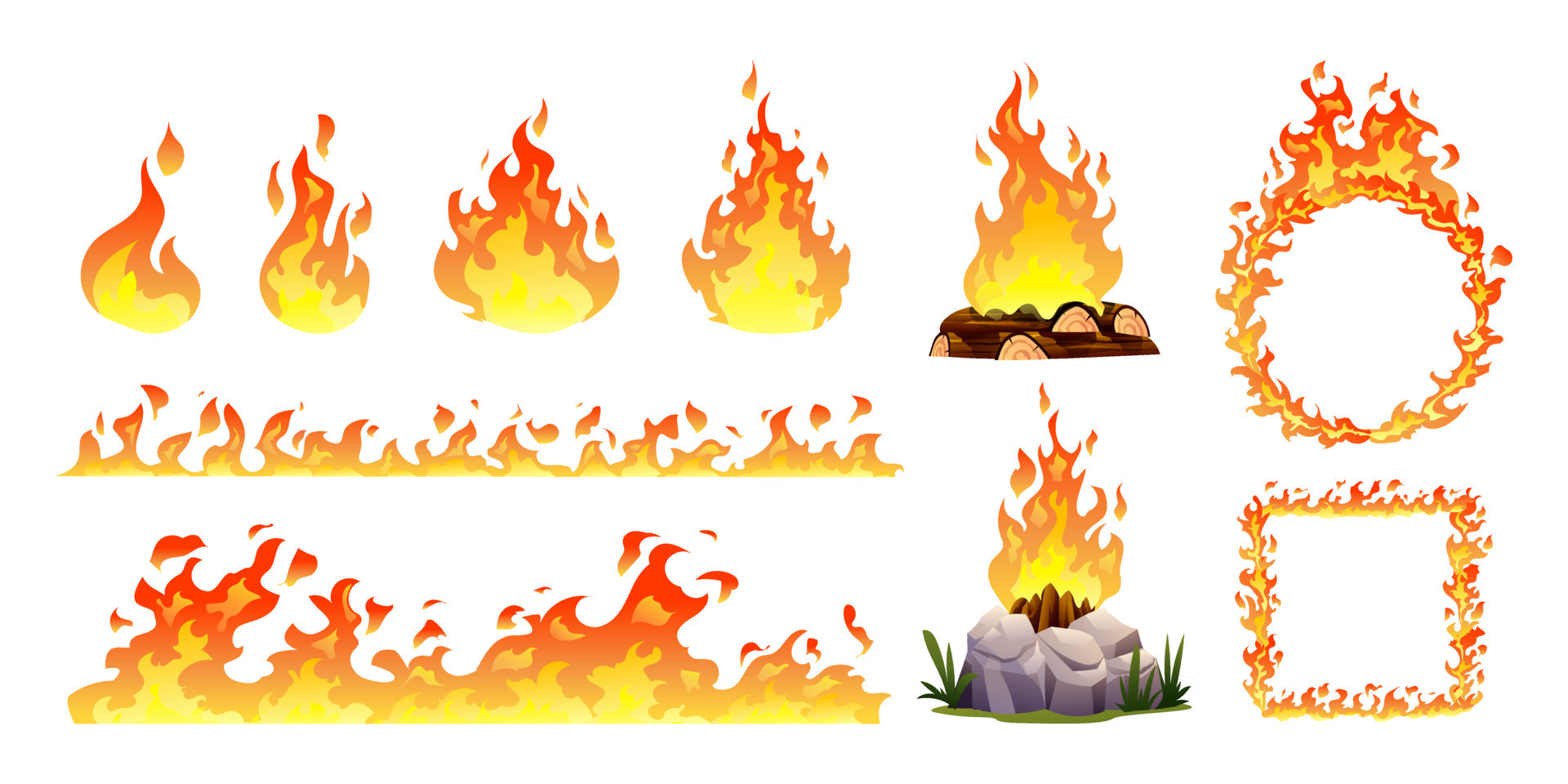 Animation of Fire Burning, Cartoon Fire animation., Backgrounds Motion  Graphics ft. flame & hand-drawn - Envato Elements