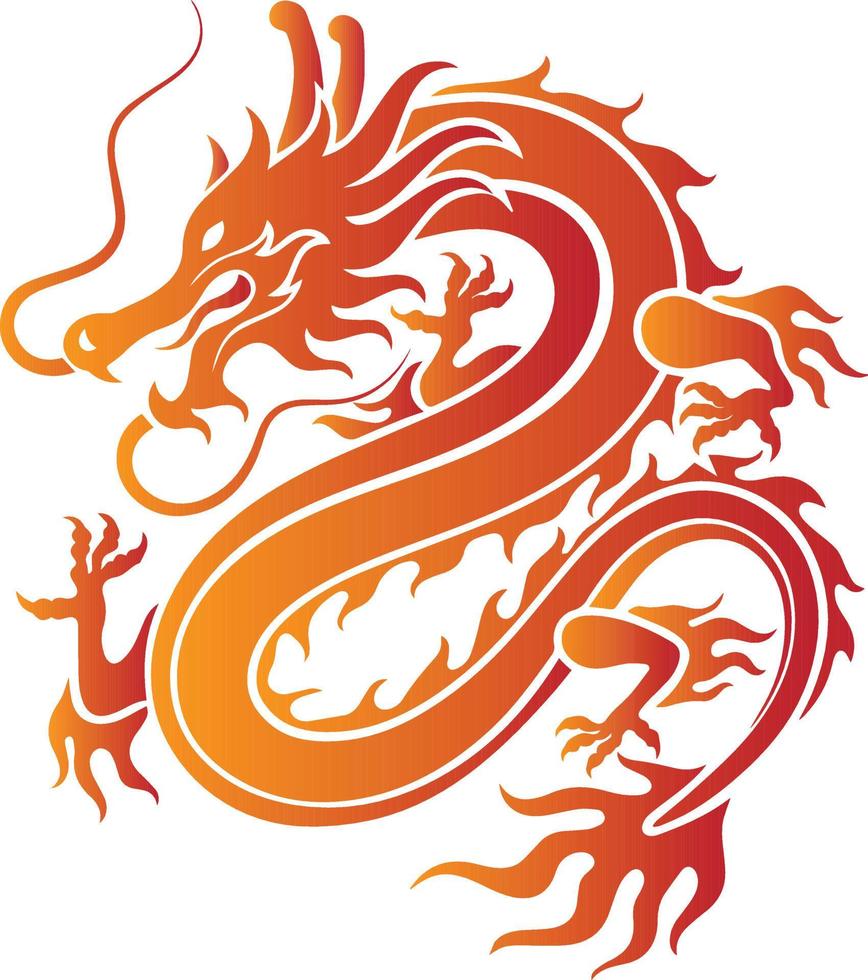 Dragon horse vector illustration