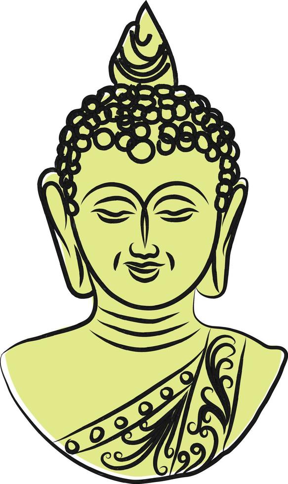 Ilustración de vector de cabeza de buda