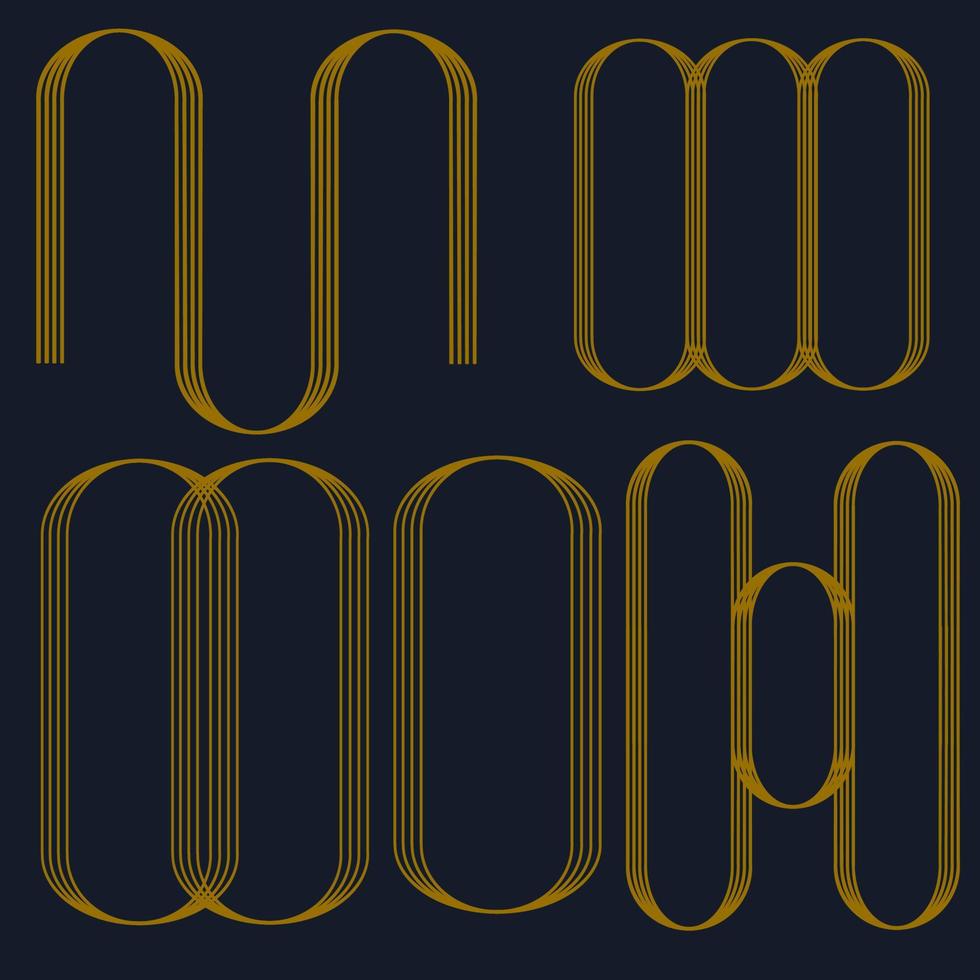 Geometric Monoline Arc Frame vector