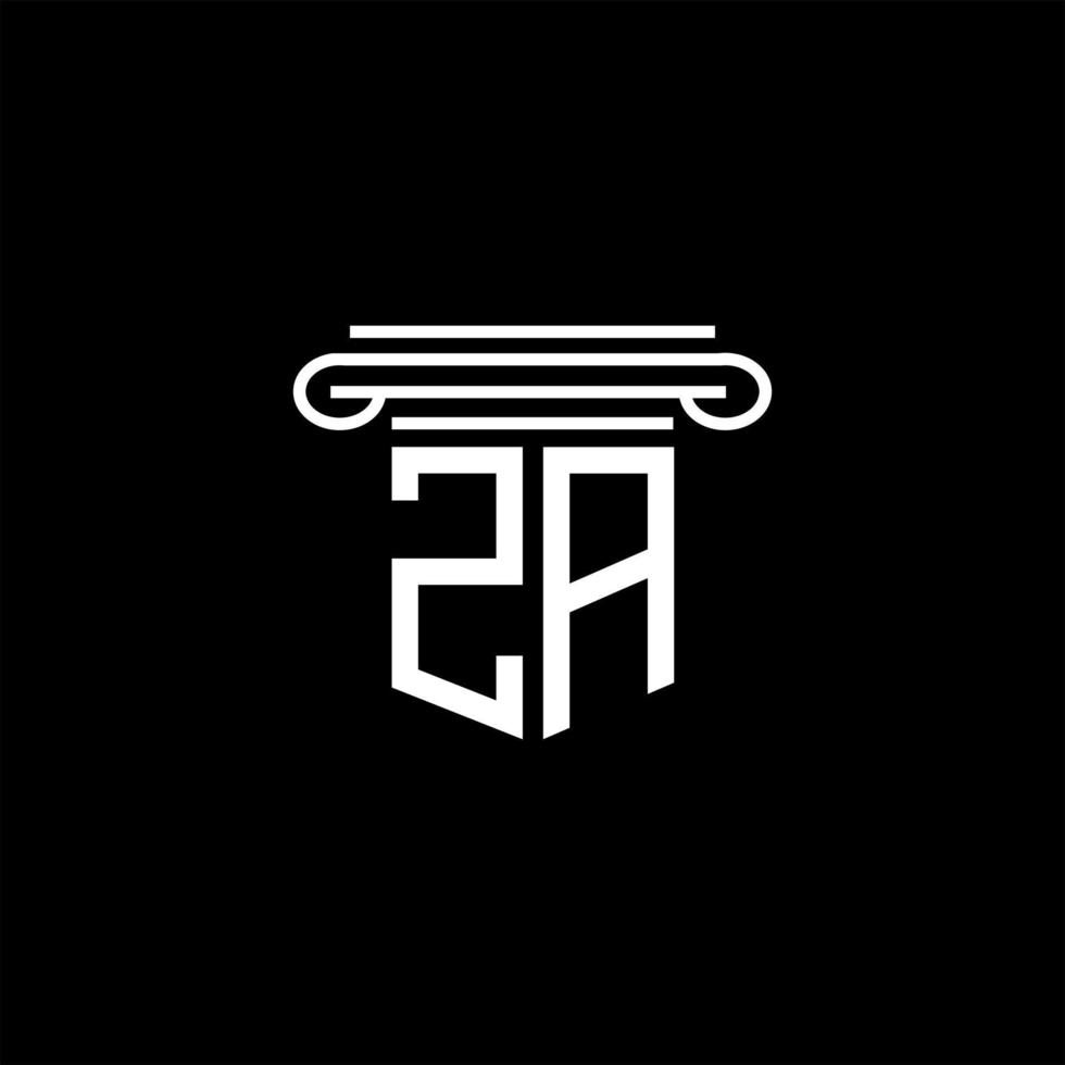 ZA letter logo creative design with vector graphic