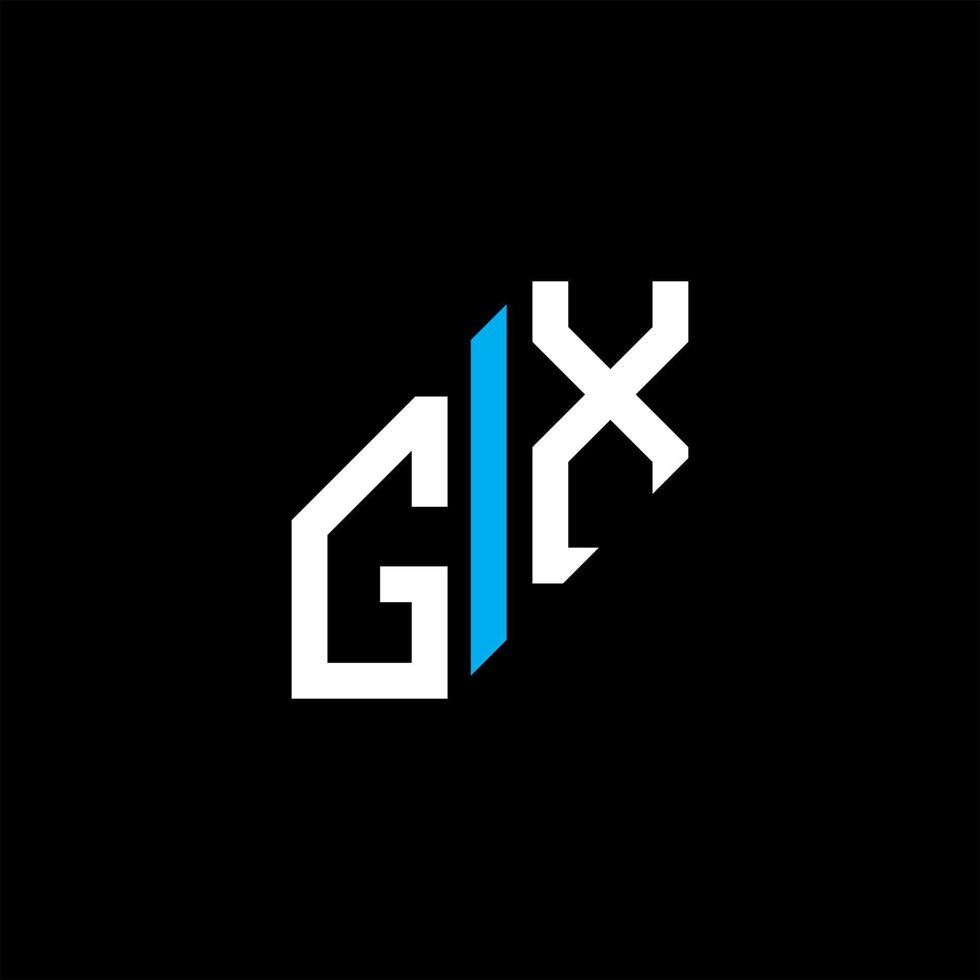 diseño creativo del logotipo de la letra gx con gráfico vectorial vector