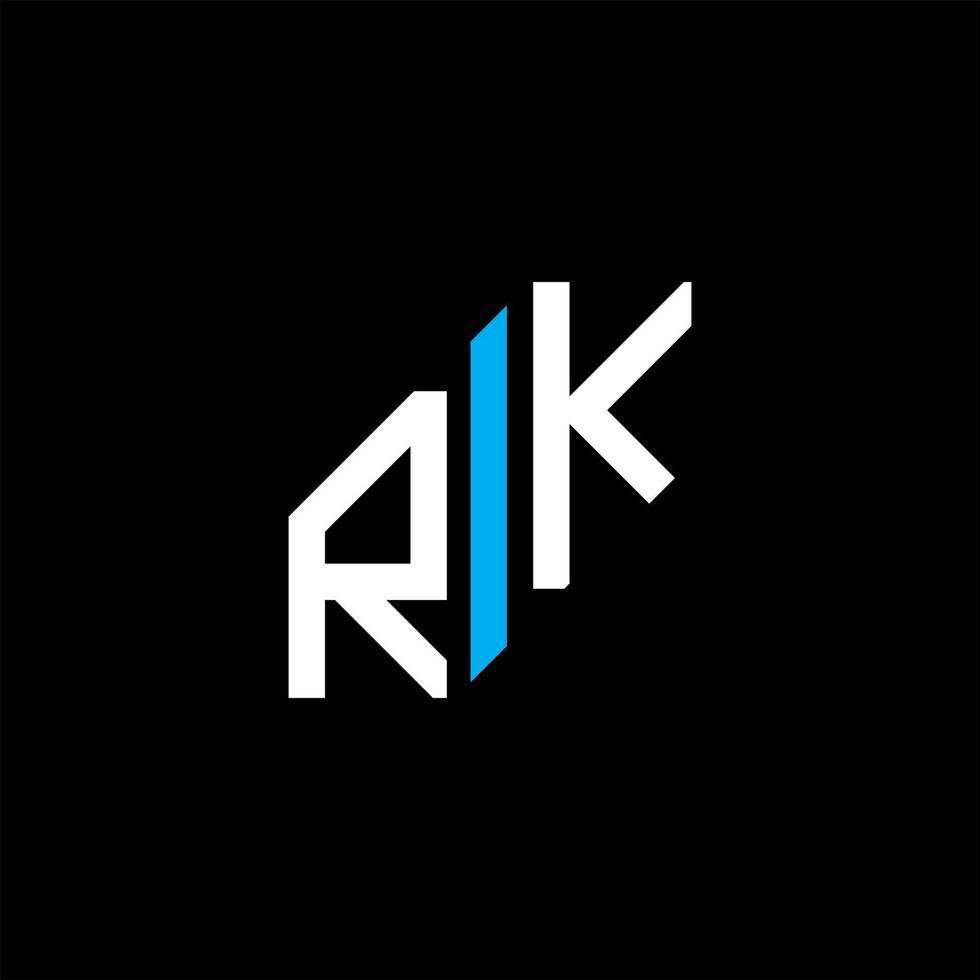 diseño creativo del logotipo de la letra rk con gráfico vectorial vector