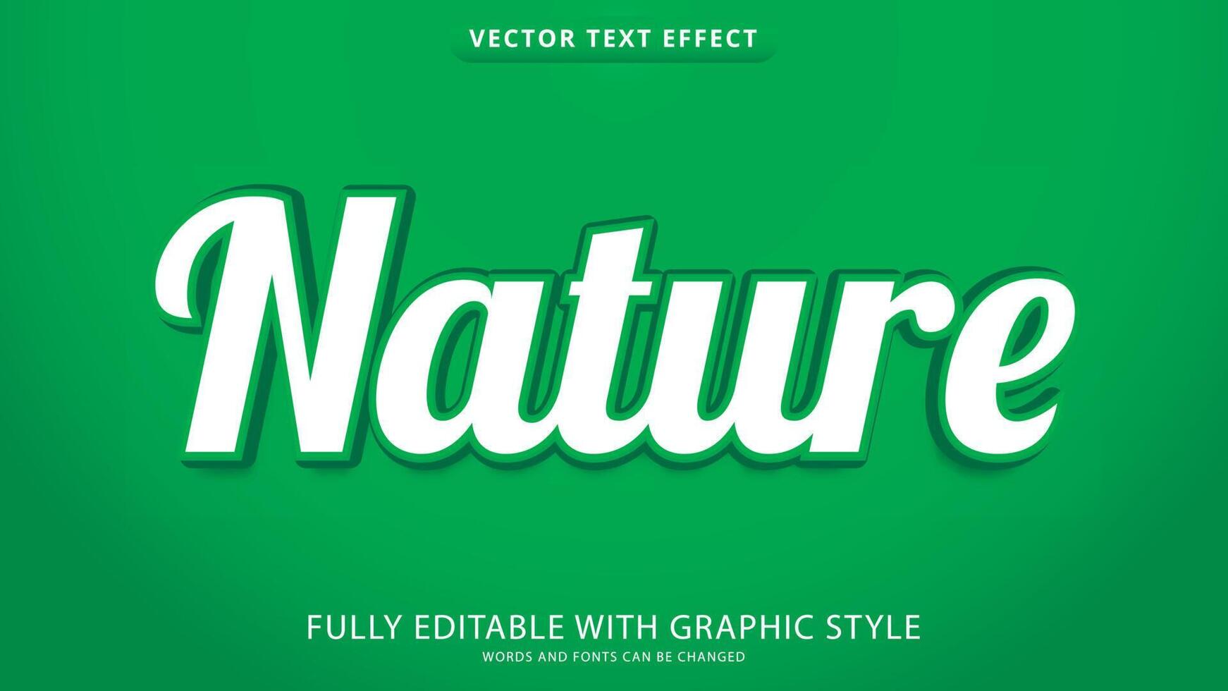 nature text effect editable with graphic style vector