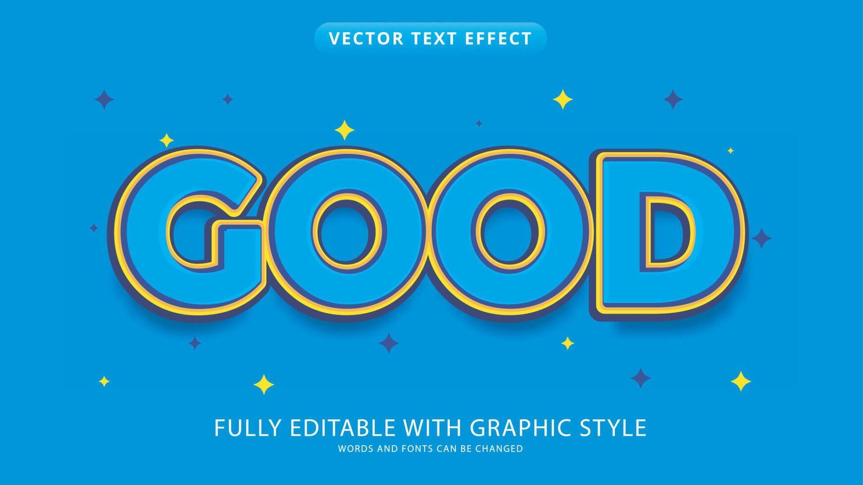 good text effect editable with graphic style vector