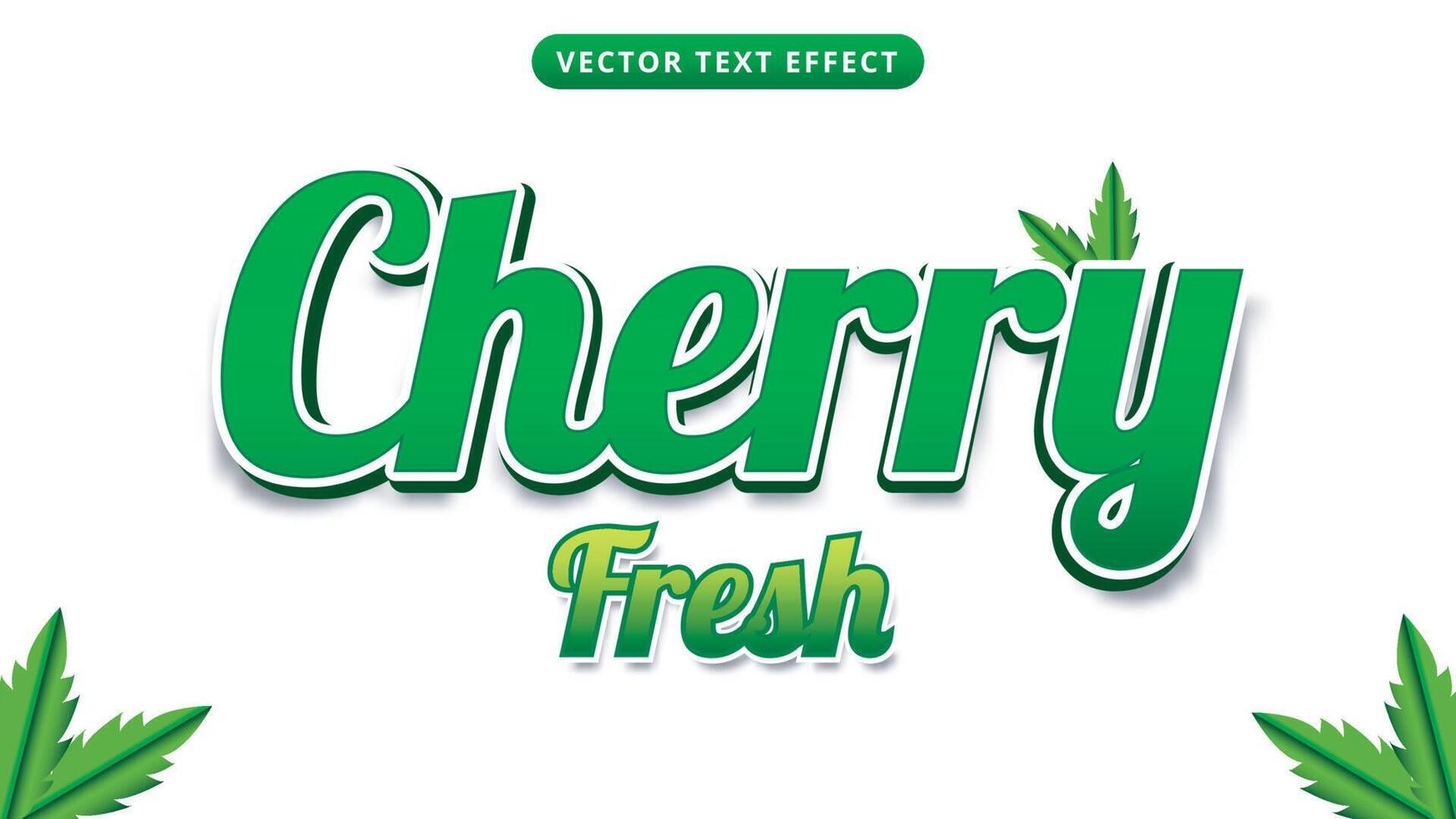cherry text effect editable with graphic style vector