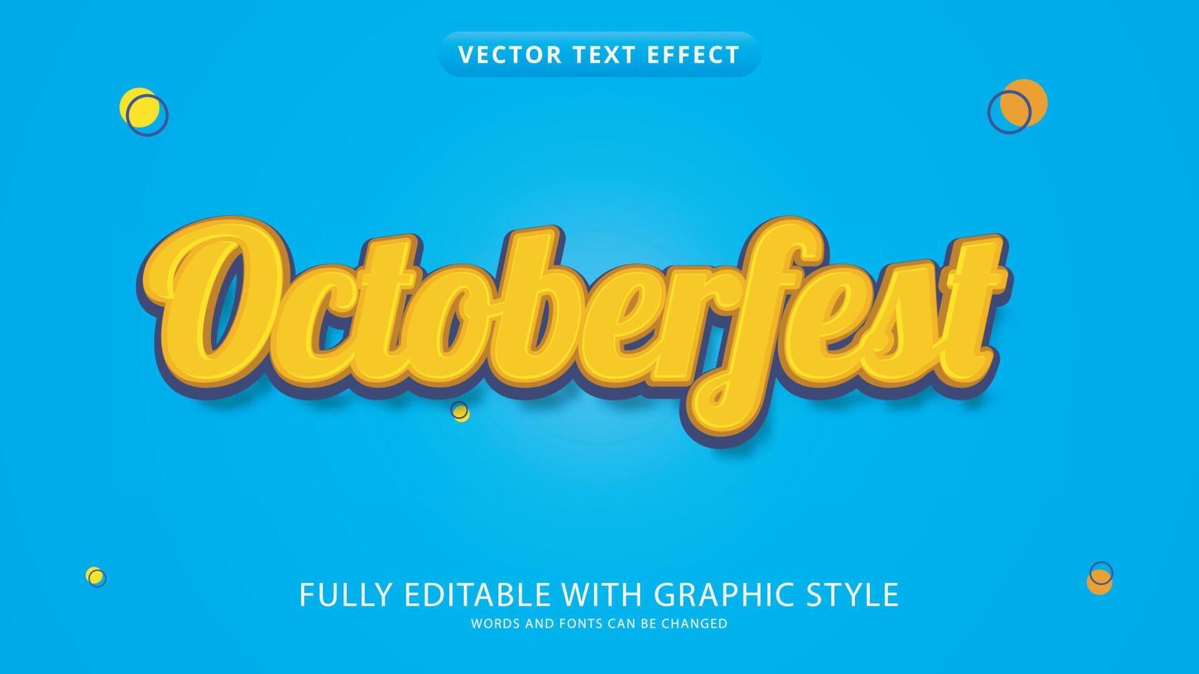 oktoberfest text effect editable with graphic style vector