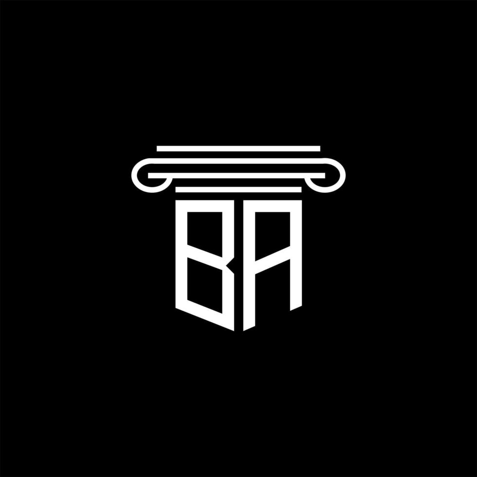 BA letter logo creative design with vector graphic