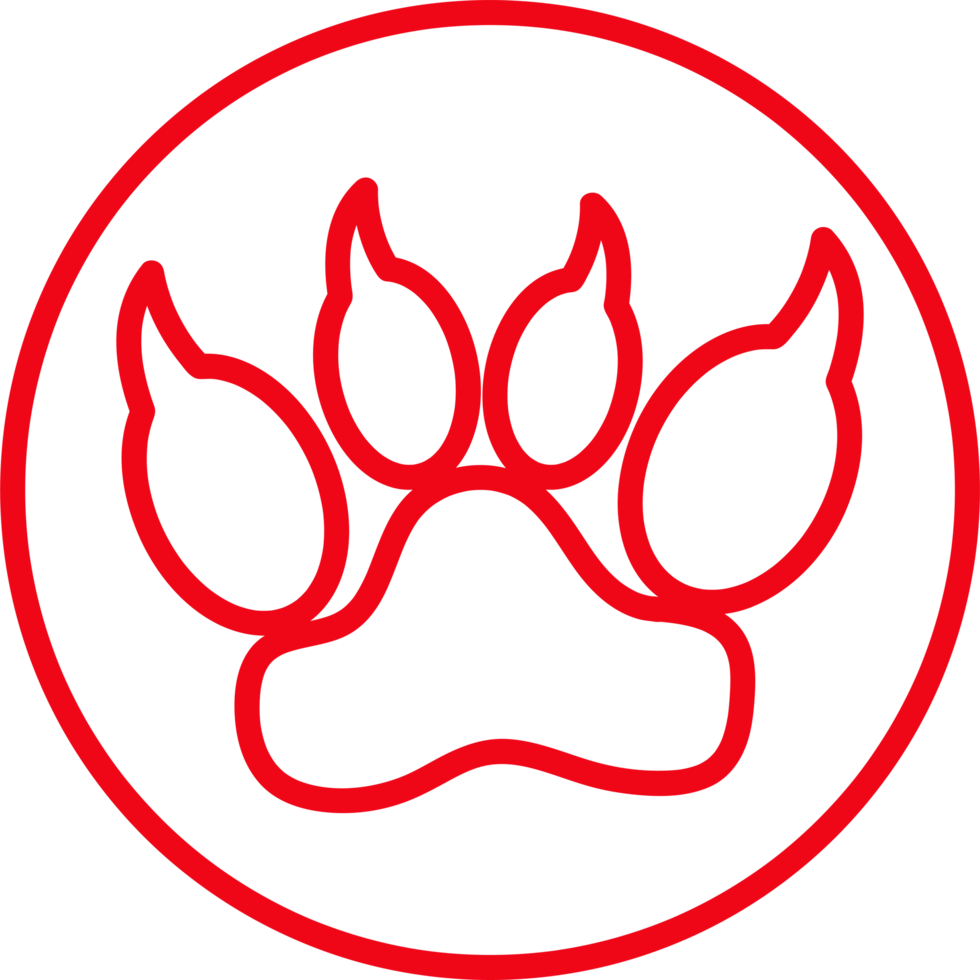 diseño de signo de icono de huella animal png