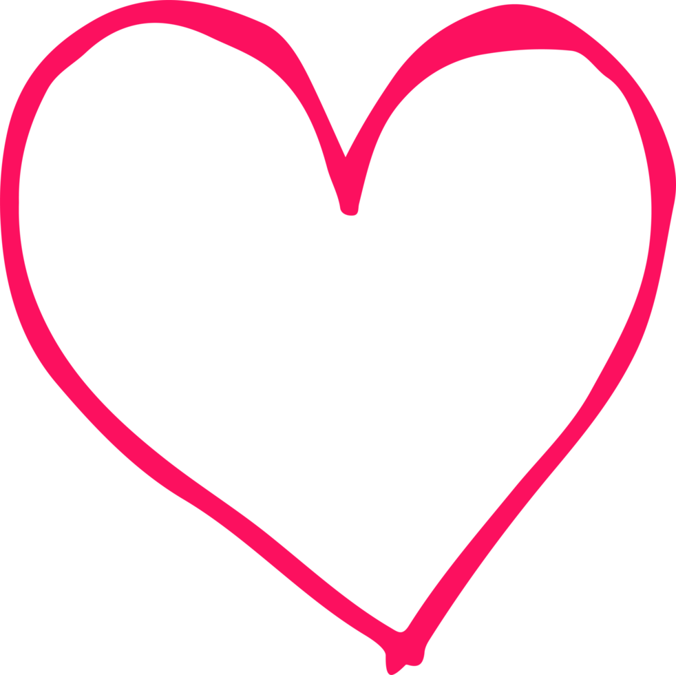 Heart hand draw icon sign design png