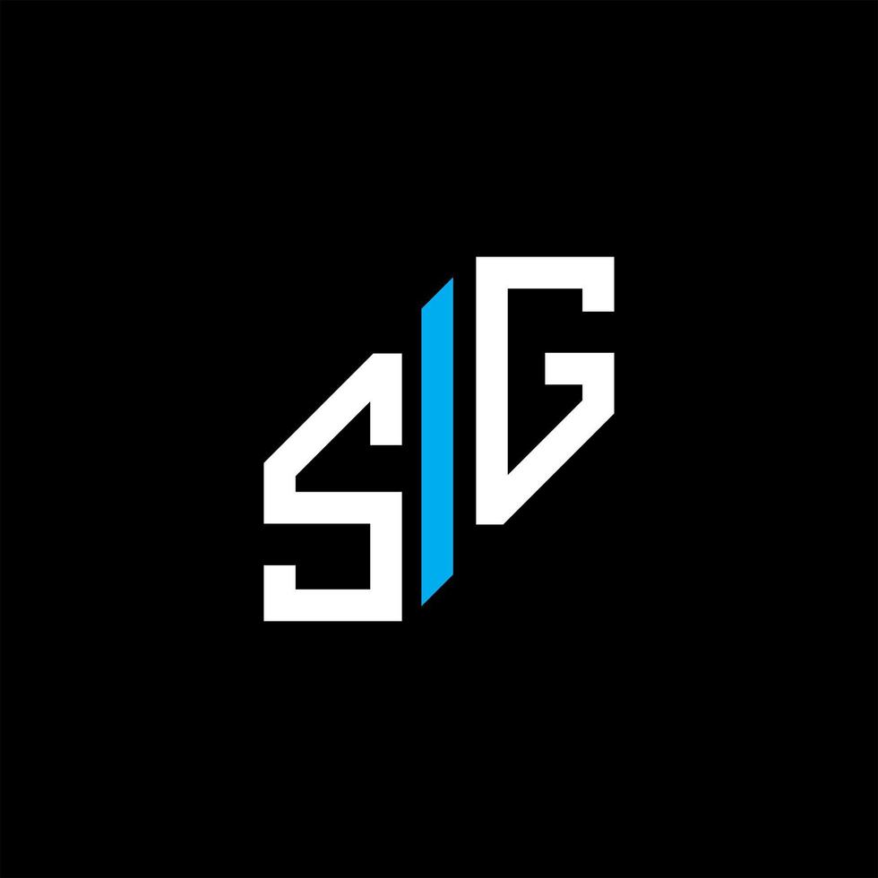 diseño creativo del logotipo de la letra sg con gráfico vectorial vector