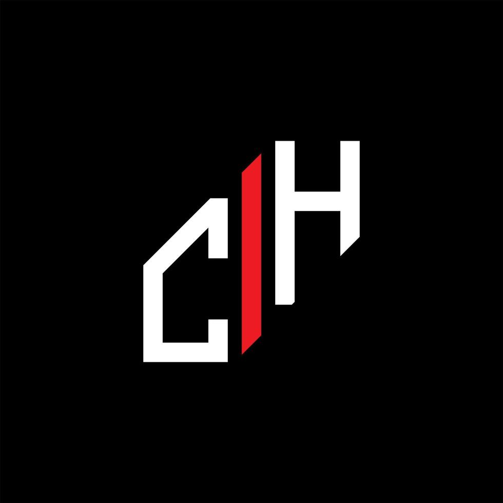 Diseño creativo del logotipo de la letra ch con gráfico vectorial vector