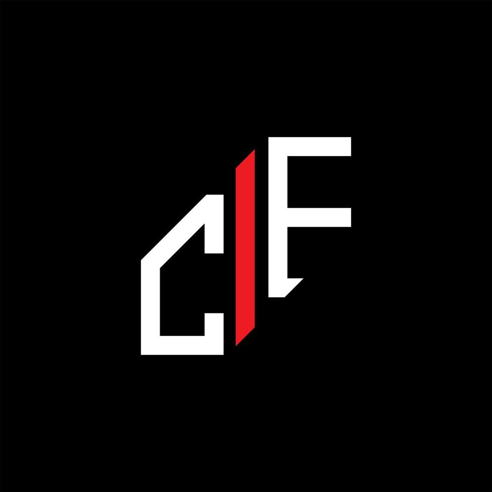 diseño creativo del logotipo de la letra cf con gráfico vectorial vector